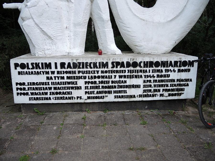 Zbliżenie na tablicę pamiątkowąna pomniku