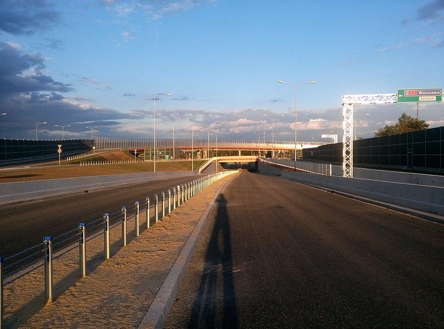 ... Trasa Górna ... skrzyżowanie trzypoziomowe przy Rzgowskiej