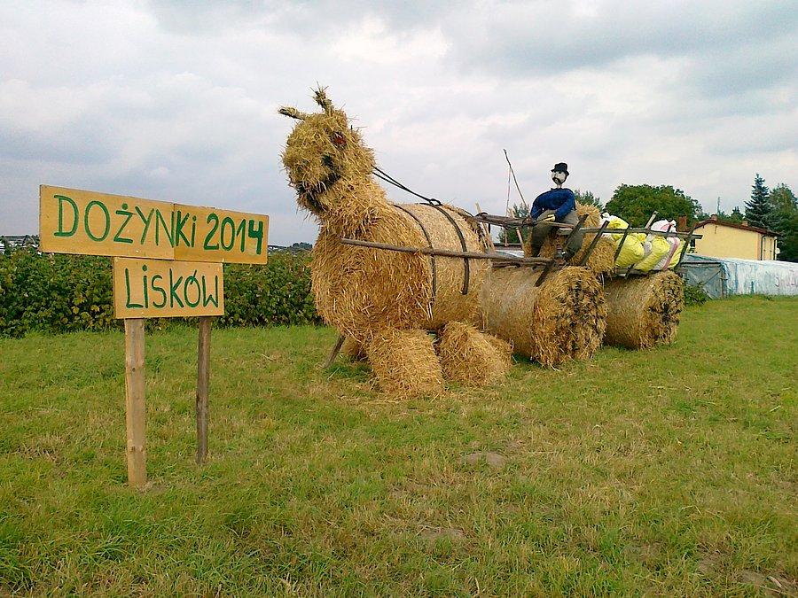 Instalacja reklamująca dożynki 2014 w Liskowie (powiat kaliski)