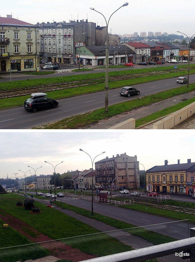 Widok z tarasu widokowego na ... ulicę Kołłątaja ;)