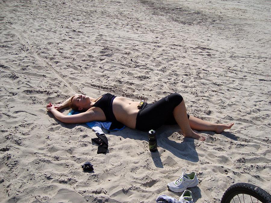 Foczka na plaży... yyyy, znaczy się Dorotka :)