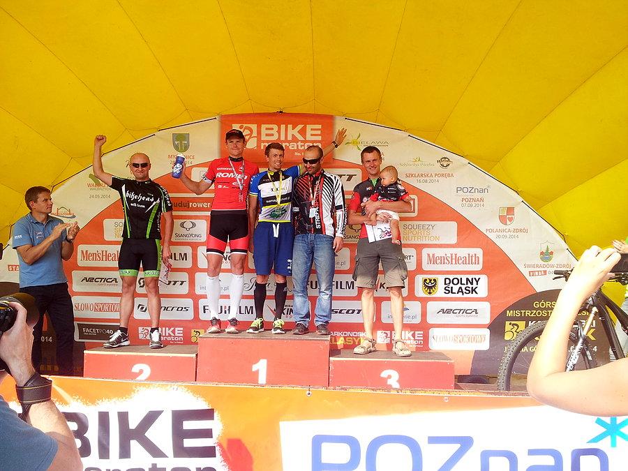 Dekoracja dystansu Mega w kategorii M3 - Bike Maraton Poznań 2014.09.07