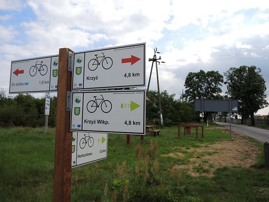 Huta Szklana - oznaczenie szlaków