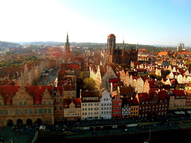 Widok na starówkę z diabelskiego koła