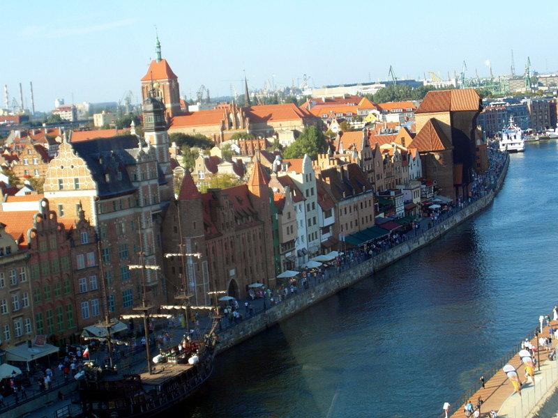Widok na Motławę z diabelskiego koła
