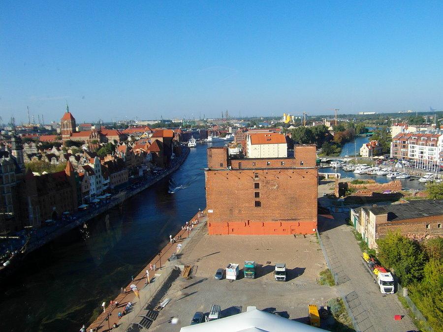 Widok na Motławę z diabelskiego koła