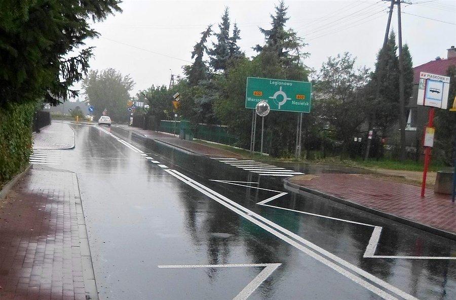 Za mną Wieliszew, przede mną Legionowo, a nade mną deszcz