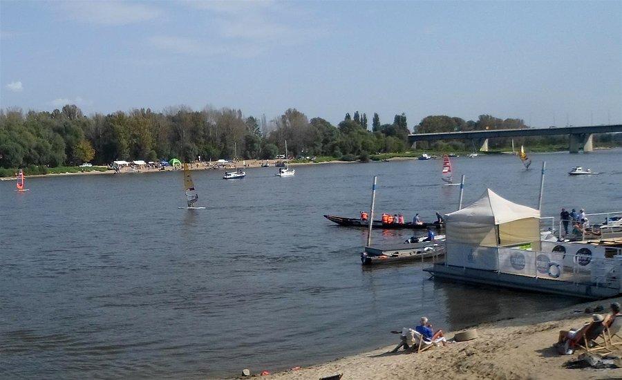Rzadki widok - windsurfing na Wisle