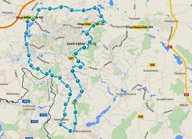 Dzisiejsza (15.09.14) trasa z Endo