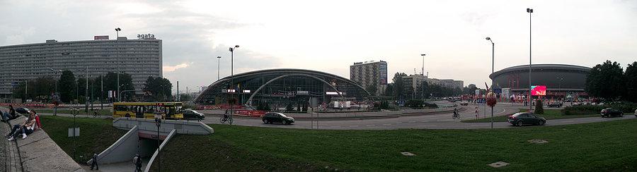 Ciąg dalszy panoramy: Superjednostka, Rondo gen. J. Ziętka, Spodek