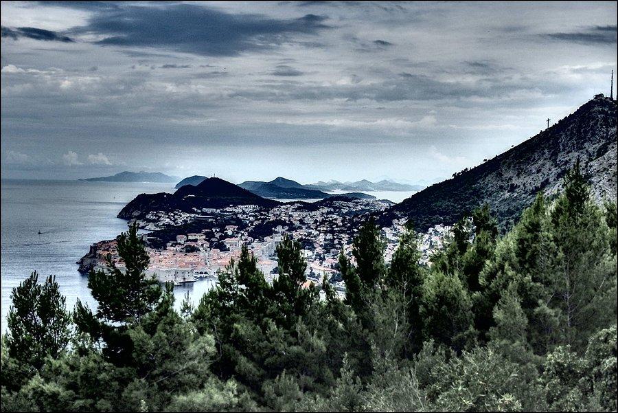 Stare miasto w Dubrovniku z punktu widokowego
