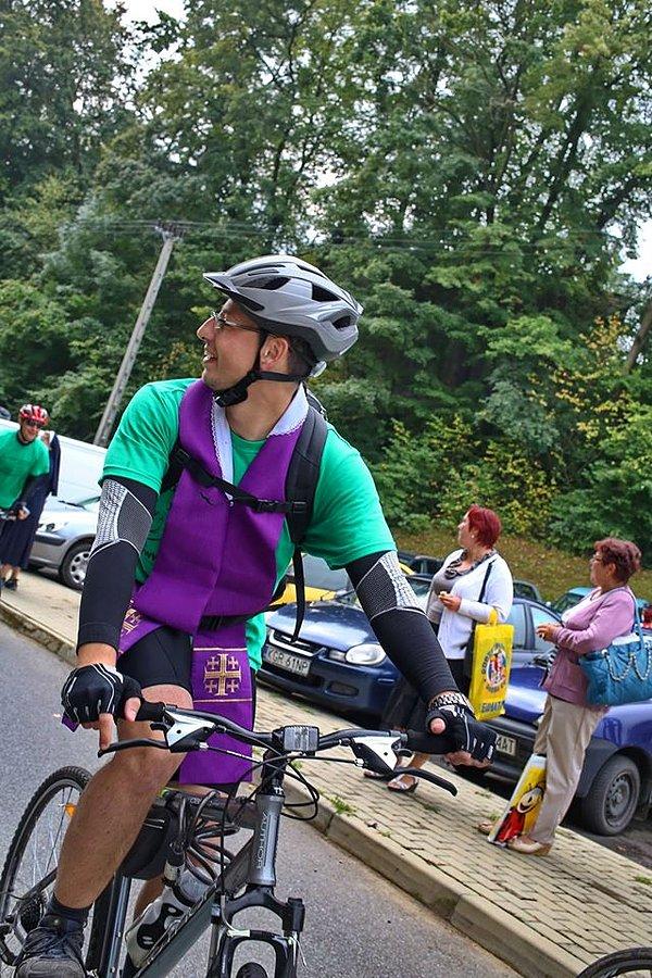 Ks. Jakub na końcówce pielgrzymki