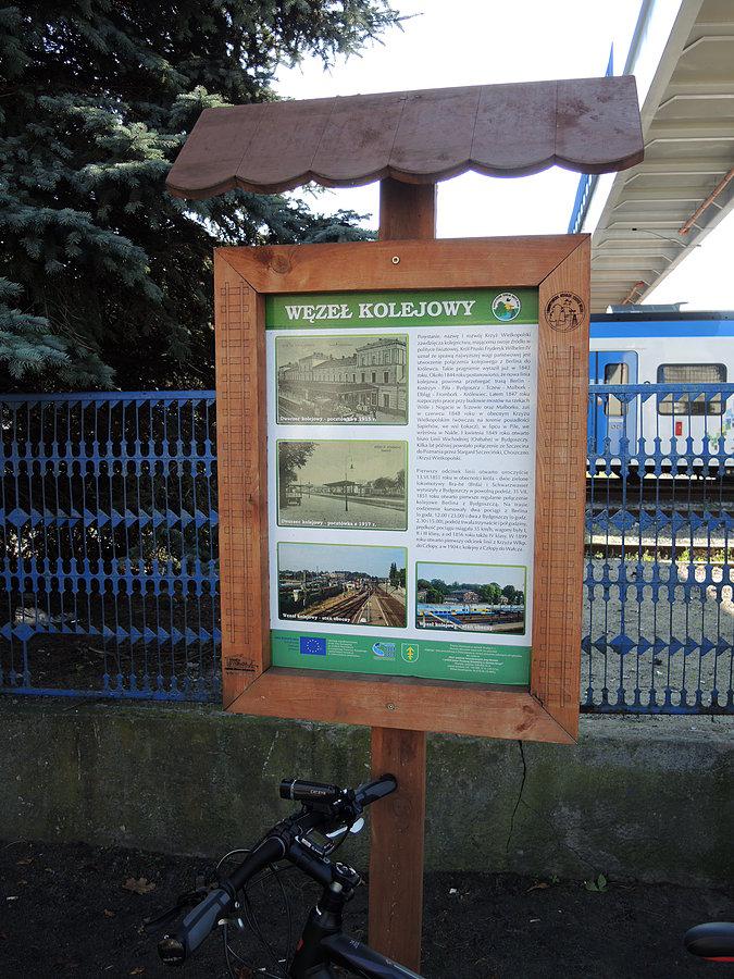 Krzyż Wlkp. - węzeł kolejowy - tablica informacyjna