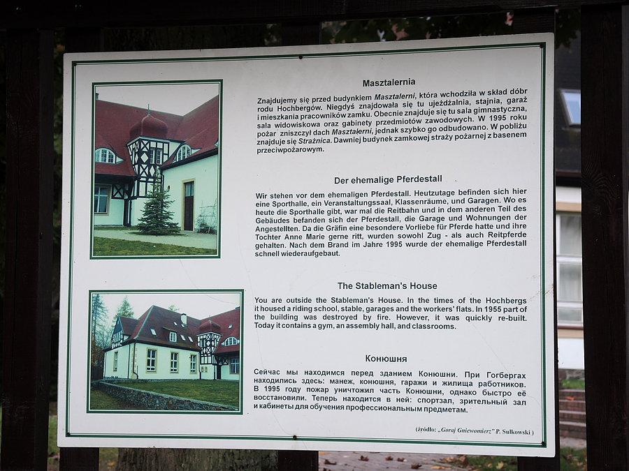 Masztalernia - tablica informacyjna