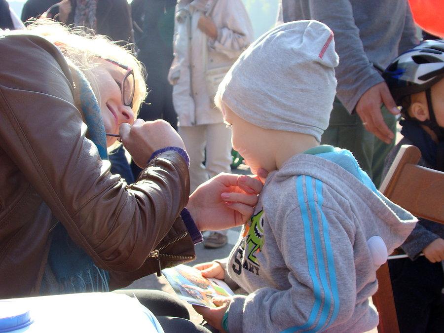 Piknik Rowerowy na Jasnych Błoniach - 04.10.2014 Dzieci miały wiele atrakcji