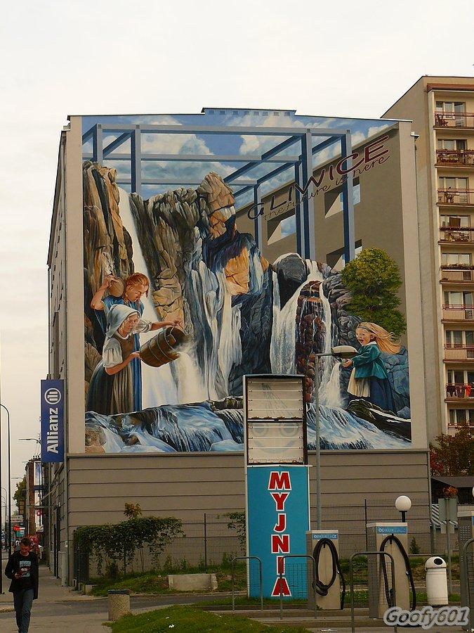Mural przy... myjni ;)