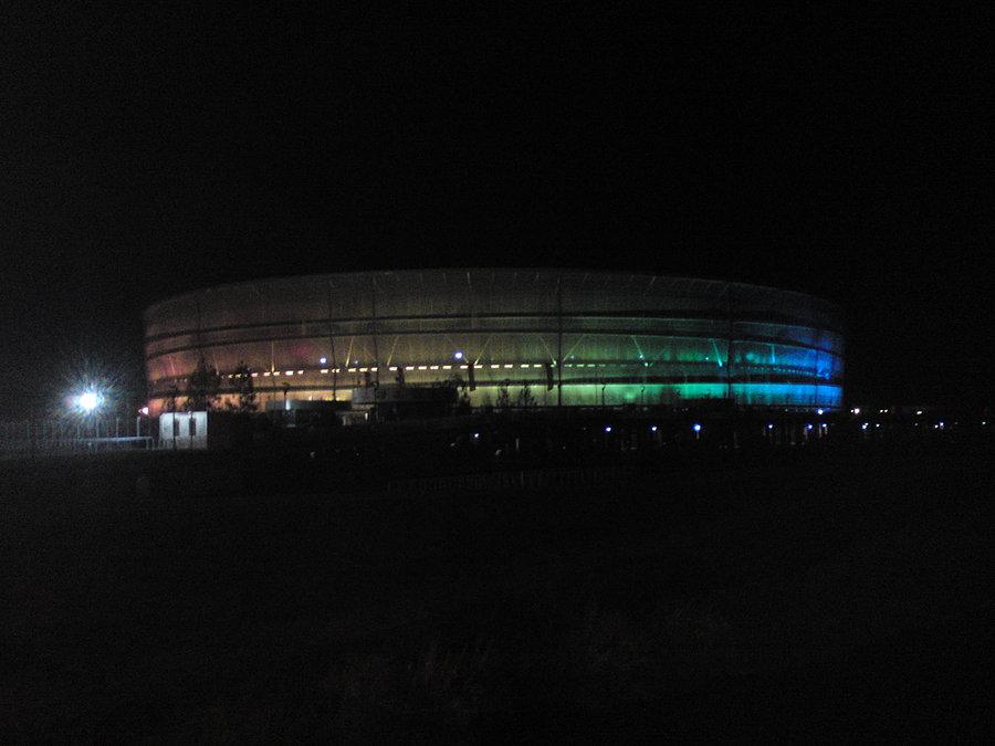 Tęcza na stadionie
