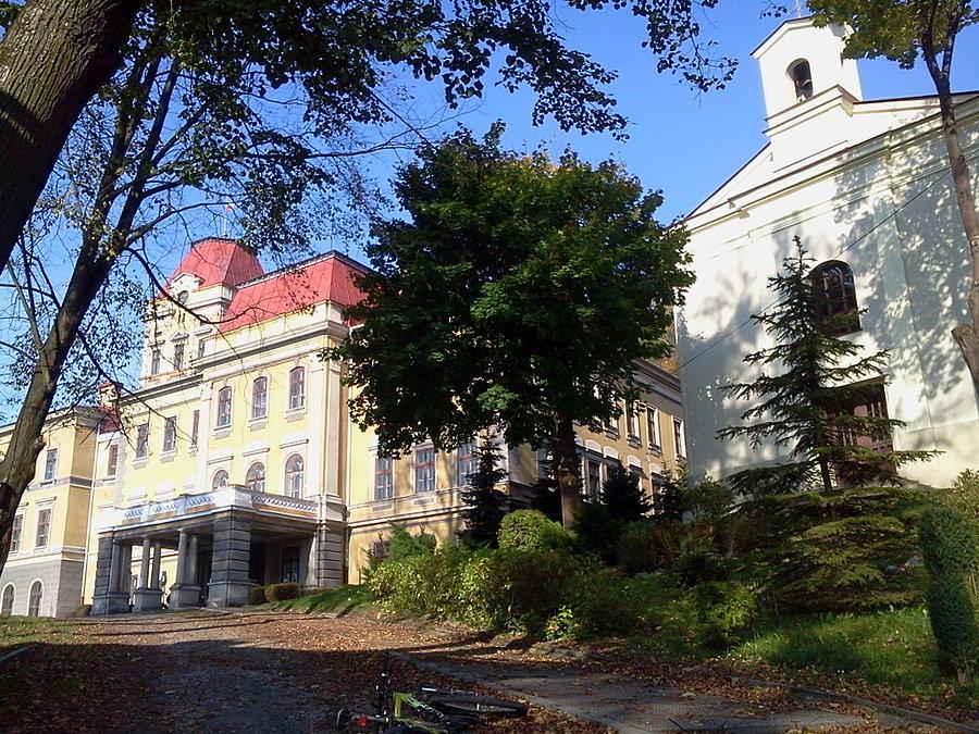 Pałac i kaplica w Kończycach Wlk