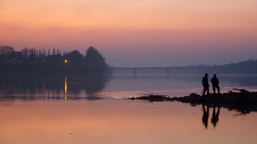 Wędkarze nad Wisłą