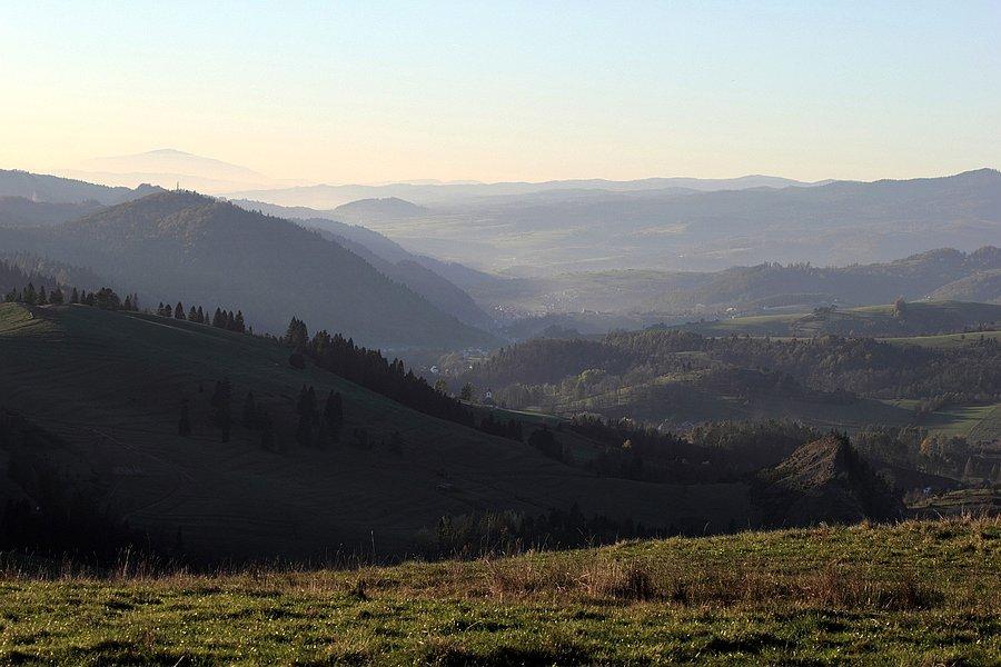 Widok z Przełęczy Rozdziela (802 m.n.p.m)