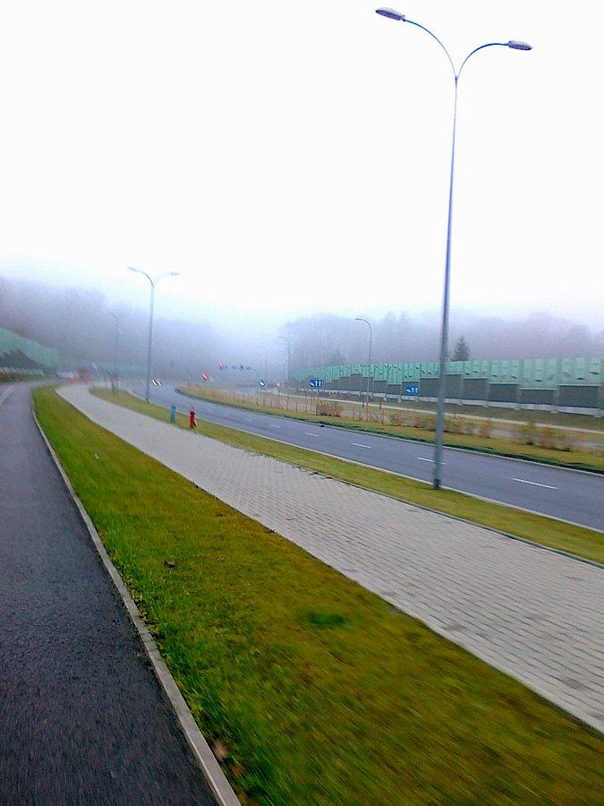 Białystok w porannej mgle