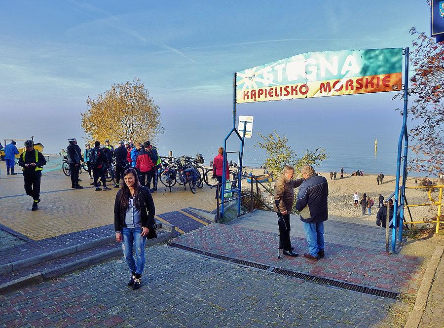 Wycieczka na Mierzeję Wiślaną. Spotkanie z elbląskimi morsami i rowerzystami... :)