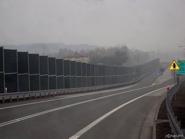 Przed skrzyżowaniem DGP z ul.Połomską - kierunek Pszczyna Katowice