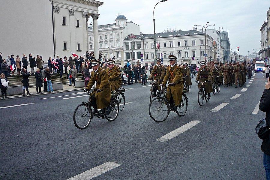 Marsz Niepodległosci na rowerach