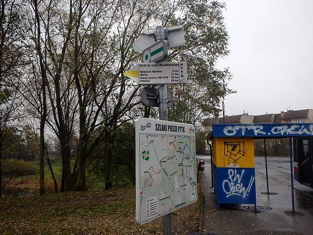Zakończenie szlaku - pętla autobusowa na osiedlu Osowa Góra