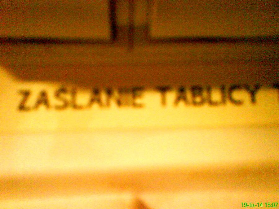 "ZAŚLANIE TABLICY" - takie tam w urzędzie państwowym