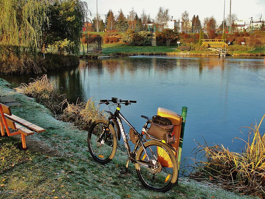 Jesień na rowerze.Skwer 750-lecia Tczewa na osiedlu Witosa
