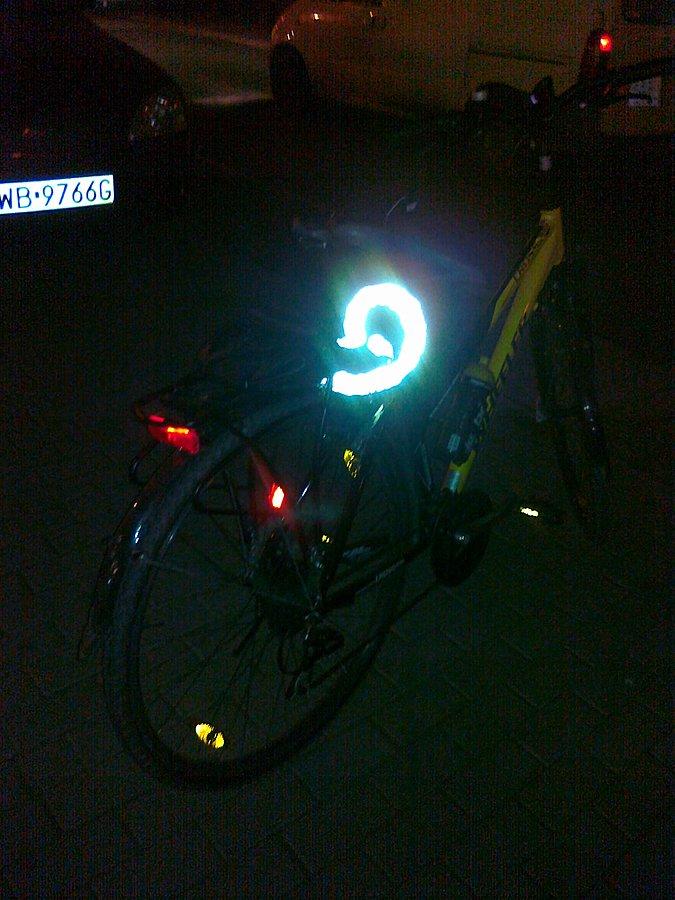 Na rowerze też mam ślimaczka i to odblaskowego