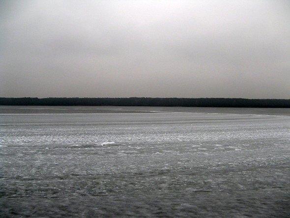 Zamarznięty Zalew Zemborzycki