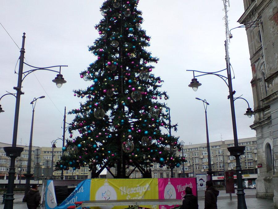 Łódź choinka