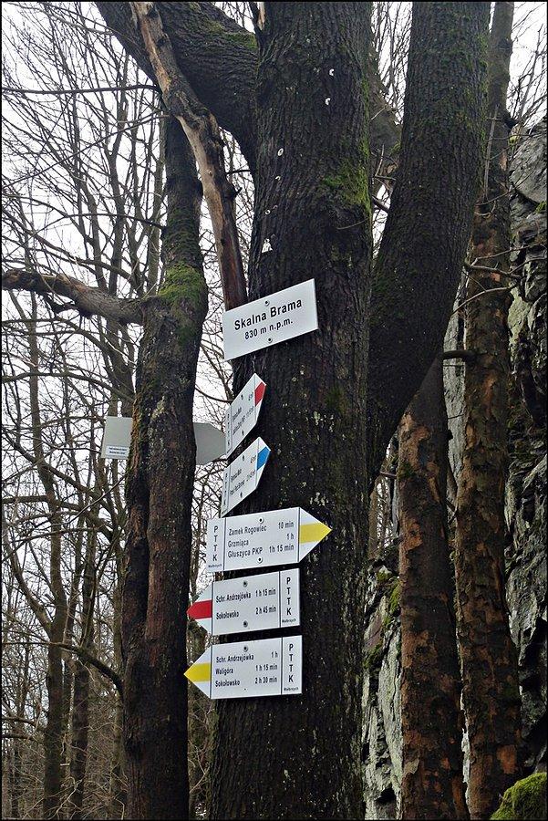 Szlakowskaz na Skalnej Bramie
