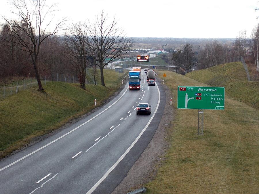 Widok na trasę S22