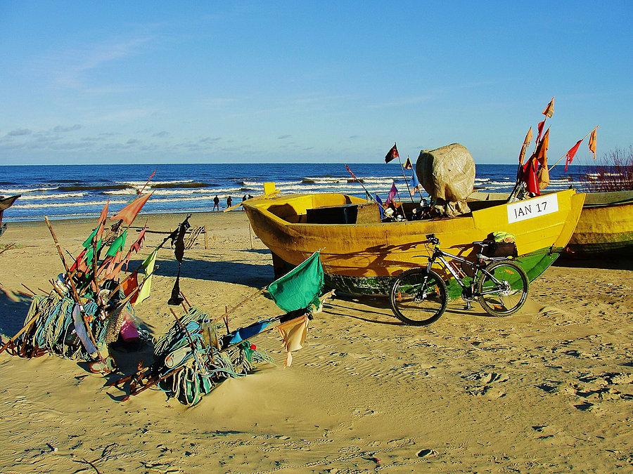 Zimowa wycieczka nad morze - Jantar. Plaża