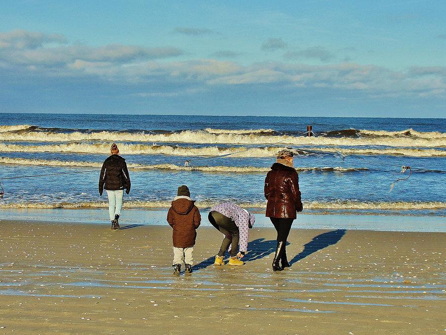 Zimowa wycieczka nad morze - Jantar. Plaża