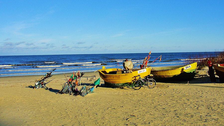 Zimowa wycieczka nad morze - Jantar. Plaża