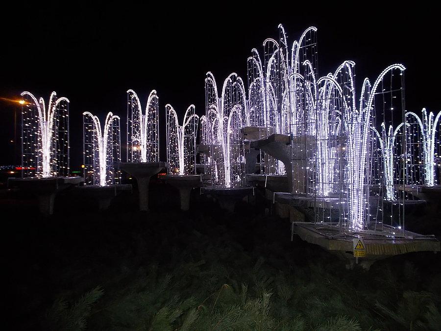 Gdynia - choinowa fontanna na Skwerze Kościuszki