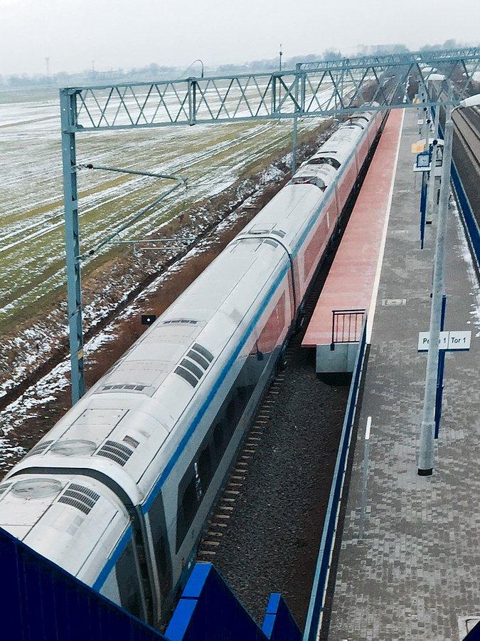 Pendolino na trasie pod Szymankowem