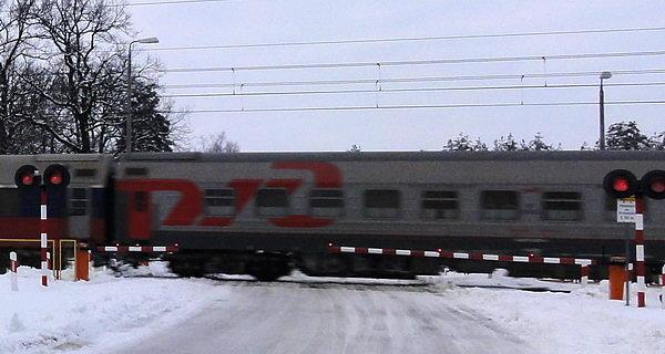 Przejazd kolejowy w Porosiukach
