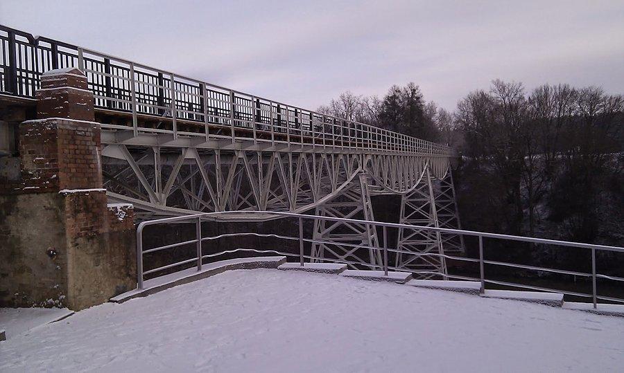 Koronowo - zabytkowy most kolei wąskotorowej