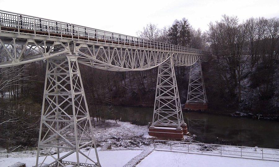 Koronowo - zabytkowy most kolei wąskotorowej