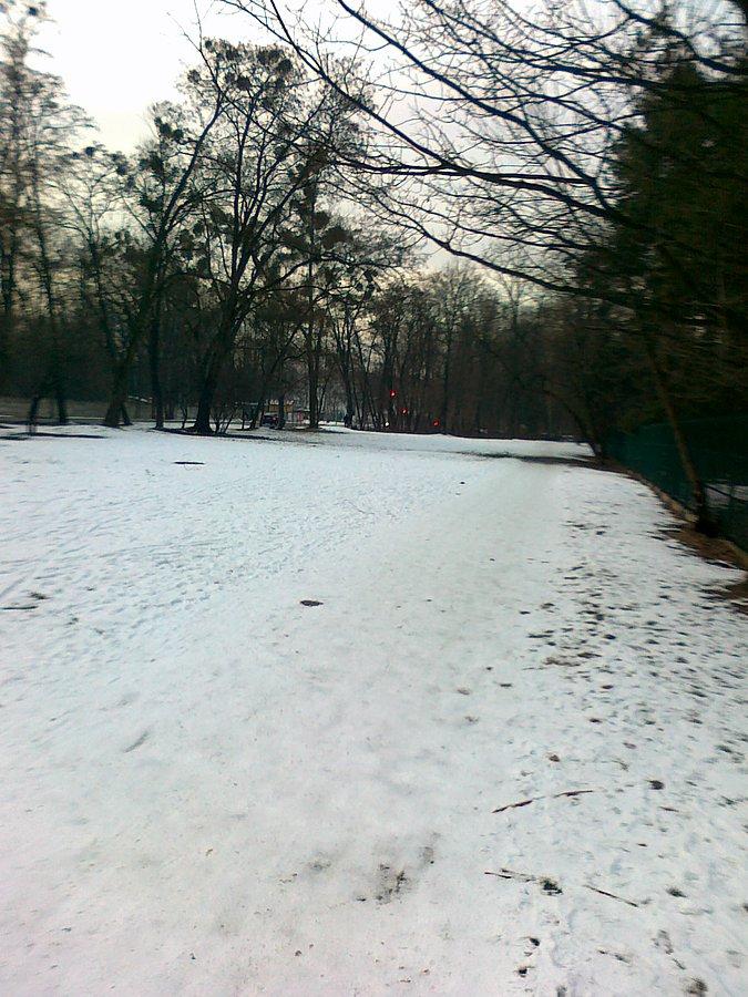 Tu jechałam po mocno ubitym śniegu