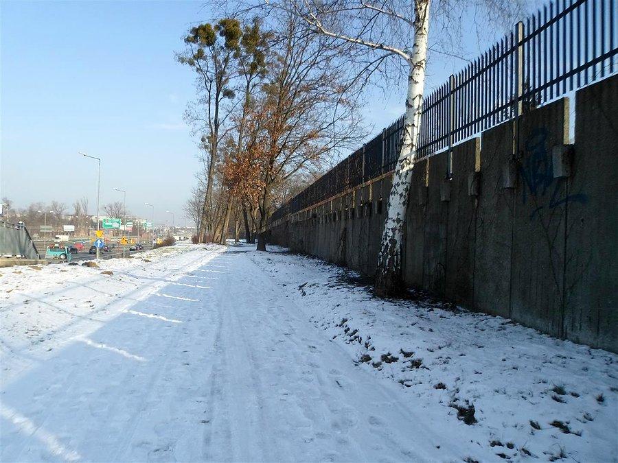 Droga rowerowa - płd. strona Trasy AK przy Powązkach