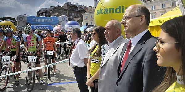 Czesław Lang na starcie dystansu grand fondo