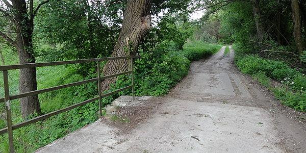 Mostek przy starej leśniczówce Rudka