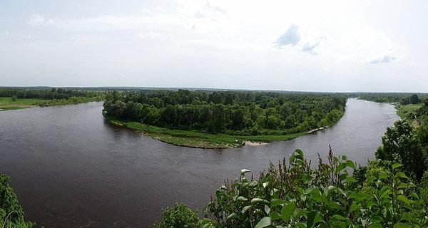 Malownicze zakole Bugu widziane z punktu widokowego na Górze Zamkowej