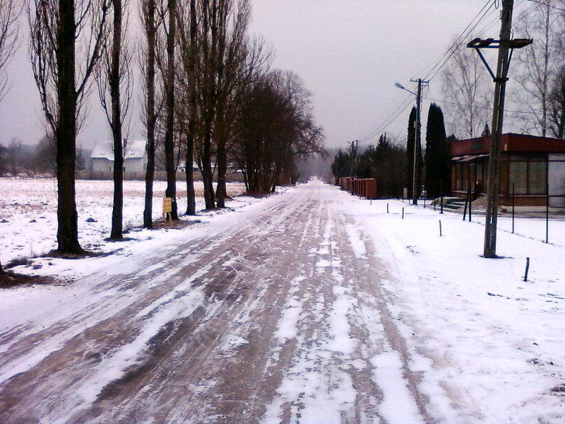 Oblodzona droga
